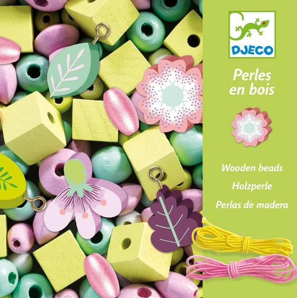 DJECO | Leaves and Flowers Wooden Beads - make your own jewellery