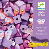 DJECO | Colourful Butterfly Wooden Beads - make your own jewellery
