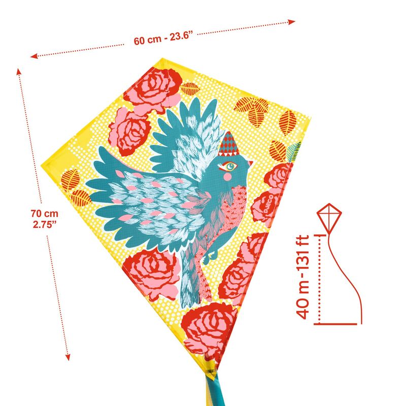 DJECO Whimsical Bird Kite measurements