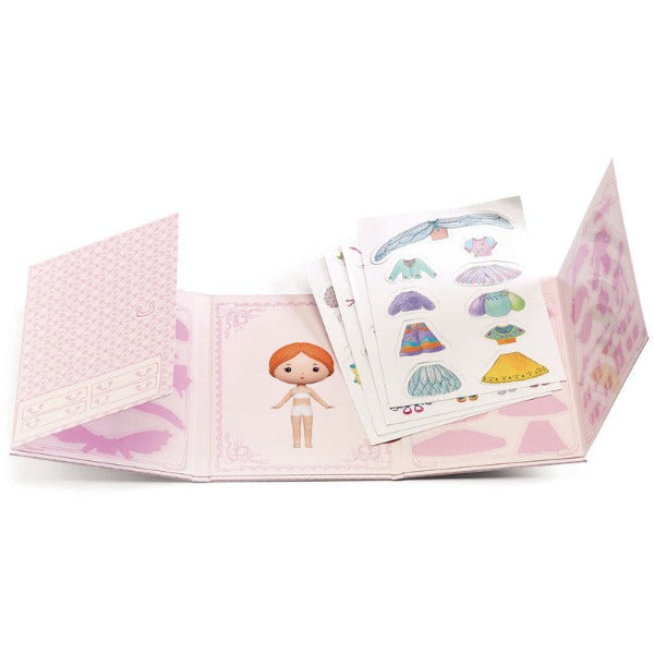 DJECO Miss Lilyruby Tinyly Removable Stickers Set contents