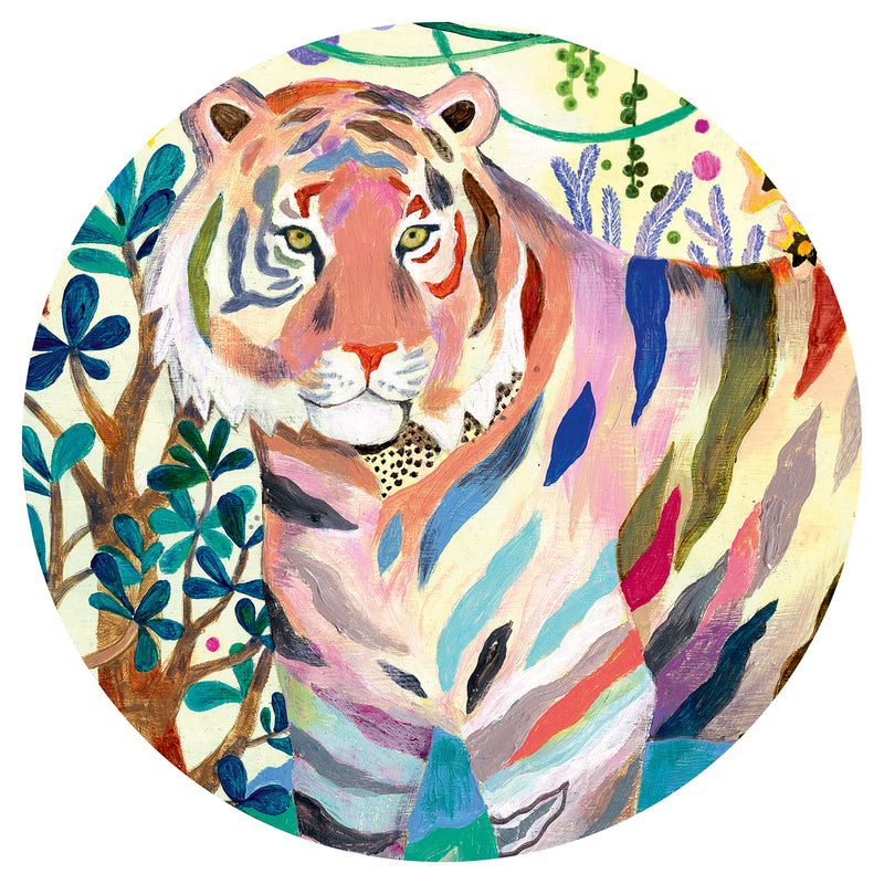 DJECO Rainbow Tigers - 1000 piece TIGER MAGNIFIED