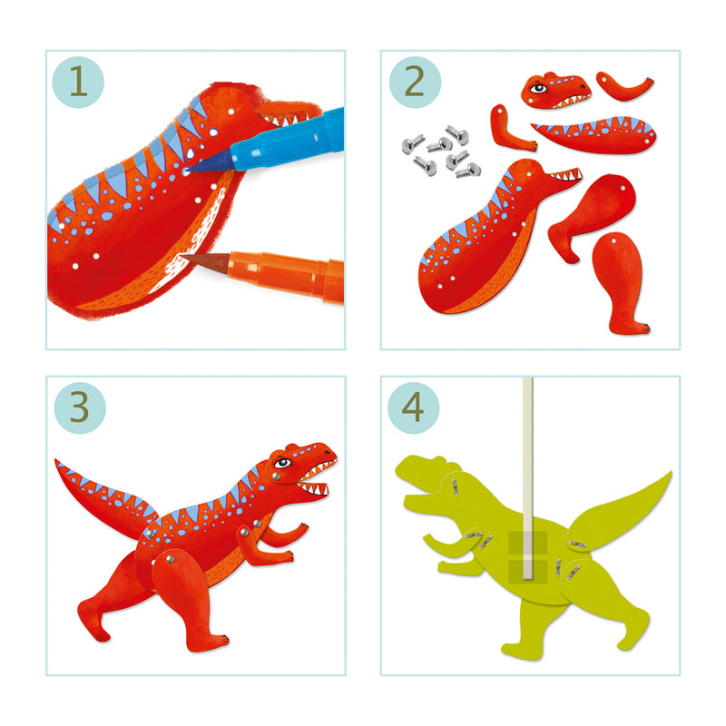 DJECO Dinos Small Puppets instructions