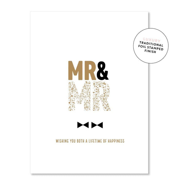 JUST SMITTEN CARDS | Mr & Mr Wedding Card | Same sex wedding card