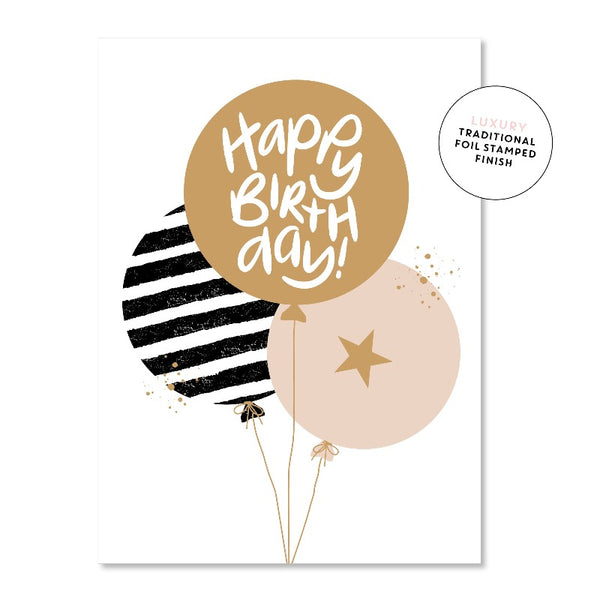 JUST SMITTEN CARDS HBD Classic Balloons