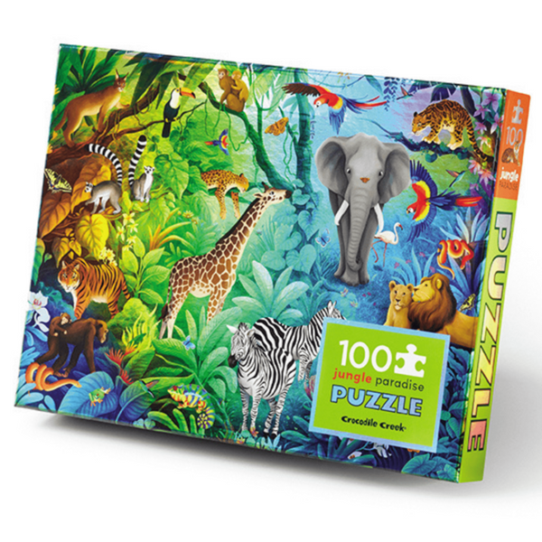 CROCODILE CREEK Holographic Puzzle 100 pc - Jungle Paradise boxed