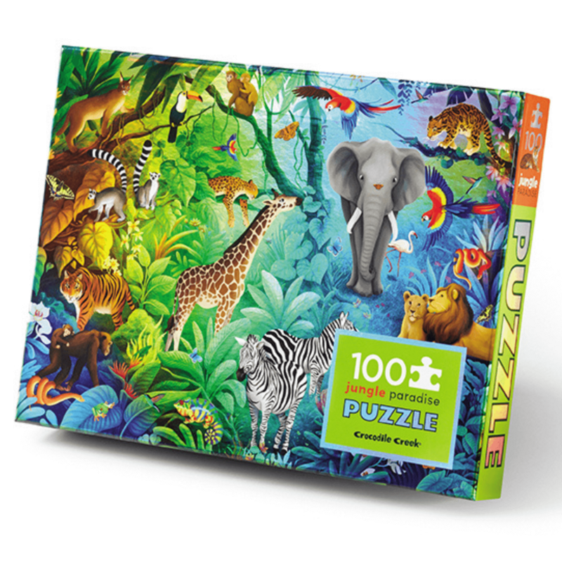 CROCODILE CREEK Holographic Puzzle 100 pc - Jungle Paradise boxed