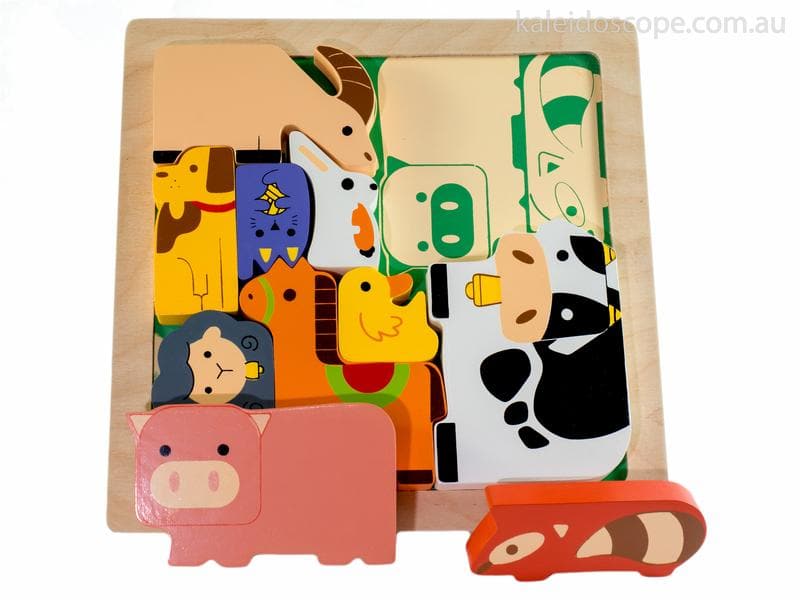 KIDDIE CONNECT : Farm Animal Chunky Puzzle