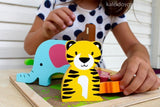 KIDDIE CONNECT Wild Animal Chunky Puzzle - Juno Boutique
