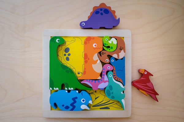 KIDDIE CONNECT Dinosaur Chunky Puzzle