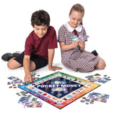 Children playing the KNOWLEDGE BUILDER Pocket Money Game