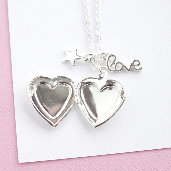 LAUREN HINKLEY Love Heart Locket Necklace open