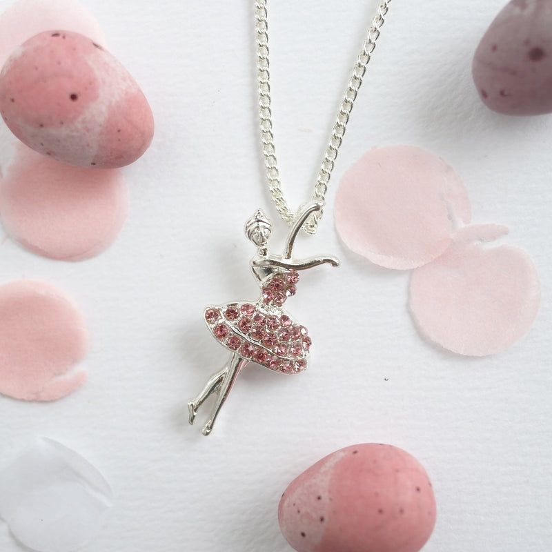 LAUREN HINKLEY Pink Ballerina Necklace