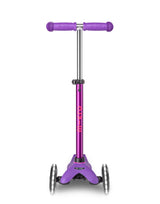 MICRO SCOOTERS Mini Micro Deluxe LED 3 Wheel Scooter - Purple/Pink front view