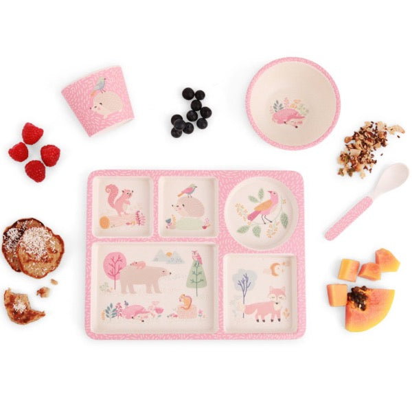 LOVE MAE Divided Plate Set - Woodland Friends