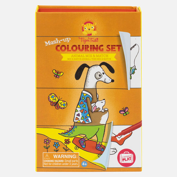 TIGER TRIBE Mash-up Colouring Set - Animal Mix Up packaged