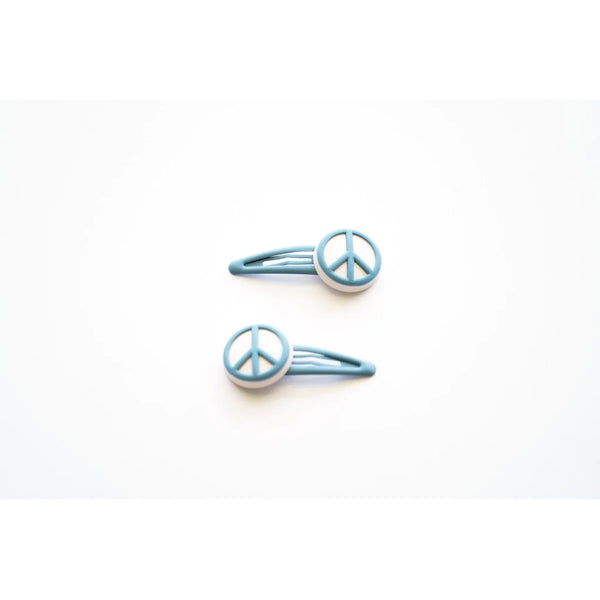 GRECH & CO Minimalist Snap Clips - Set of 2 - Peace Sign