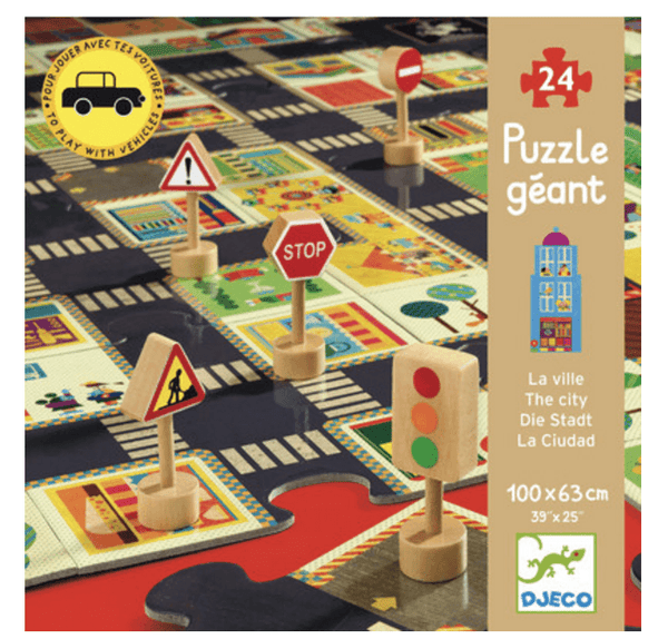 DJECO Puzzle - Pop to Play City Road 24pc - Juno Boutique