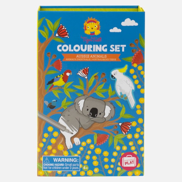 TIGER TRIBE Colouring Set - Aussie Animals boxed