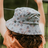 Child wearing the BEDHEAD HATS Kids Classic Bucket Sun Hat - Treadly back view