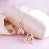 LAUREN HINKLEY Ballet Slippers Ring and matching necklace
