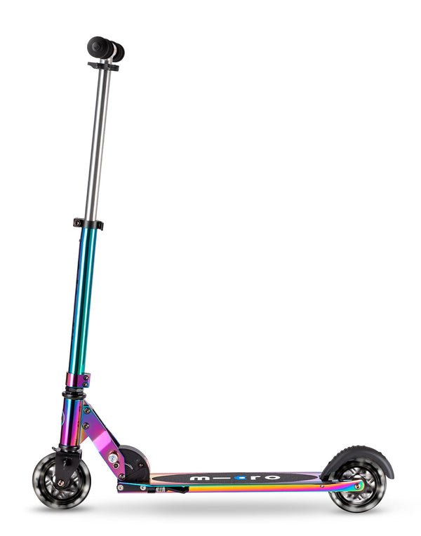 Micro Sprite Light Up Neochrome Scooter side view