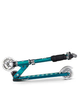 Micro Sprite Light Up Scooter - Sea Green folded