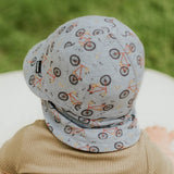 Baby wearing the BEDHEAD HATS Legionnaire Flap Sun Hat - Treadly back view