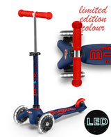MICRO SCOOTERS Mini Micro Deluxe LED - Navy Blue