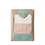 NATURE BABY L/S Bodysuit Derby 2 Pack - Natural/Rose Bud packaged