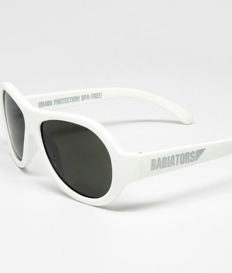 Aviator Babiators - White Kids Sunglasses
