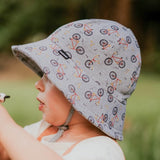 Child wearing the BEDHEAD HATS Toddler Bucket Sun Hat - Treadly side view